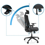Adjustable backrest and seat height of the Professional Office Chair KODIAK by hjh OFFICE
