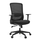 Homeoffice-Bürostuhl Sedito in Schwarz mit Netzrückenlehne und Armlehnen von hjh OFFICE
