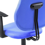 Backrest bracket and blue fabric cover of the KIDDY STYLE children's swivel chair by hjh OFFICE