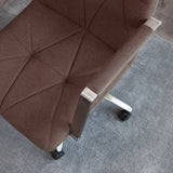 Medium brown fabric upholstery with quilting of the Home Office Chair SARANTO II by hjh OFFICE