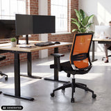 Professional Office Chair PORTO BASE in black and orange by hjh OFFICE (AI-generated image)