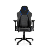 Grey-blue Gaming chair GAMEBREAKER POLARYS I with armrests and five-caster base by hjh OFFICE – 360-degree view (front view 0°)