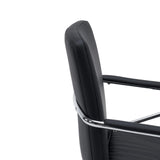Side view of the armrest and backrest of the Rovento V cantilever chair in black by hjh OFFICE