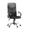 Black Home Office Executive Chair PURE NET with mesh backrest and chrome base by hjh OFFICE