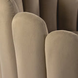 Beige fabric cover with stitching detail of the SCALLORE dining chair by hjh LIVING