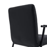 Back of the black faux leather upholstery of the Lifea Flex upholstered chair by hjh LIVING