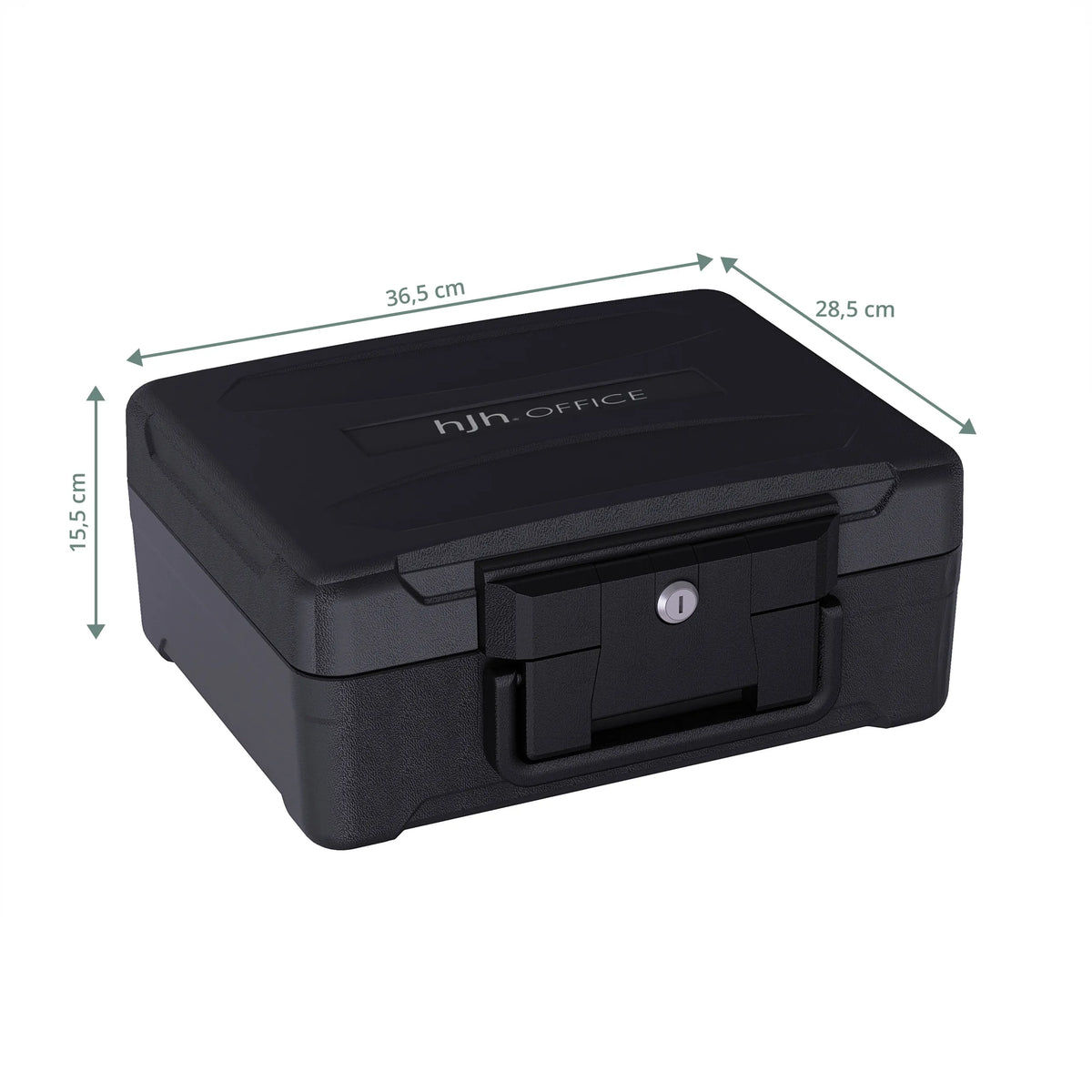 Dimensional view of the Safe Compact Slim with 36.5 × 28.5 cm by hjh OFFICE
