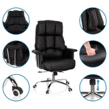 Black Professional Executive Chair COMMANDER with detailed views of the upholstery, armrests and gas spring by hjh OFFICE