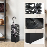 PLUVARIS umbrella stand as black Accessories with grid structure and drip tray by hjh LIVING