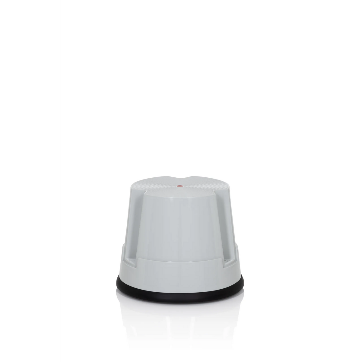 Grey Step stool TIO-S with non-slip black base ring by hjh OFFICE – 360-degree view (front three-quarter view 60°)