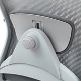 Height-adjustable lumbar support of the Top Work 44 W Counter chair in grey by hjh OFFICE