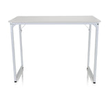 White Office Desk WORKSPACE I with rectangular tabletop and U-shaped legs by hjh OFFICE – 360-degree view (front view 0°)