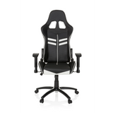 Black and white Gaming chair LEAGUE PRO with headrest and five-caster base by hjh OFFICE – 360-degree view (front view 0°)