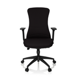 Black Professional Office Chair OFFICE XT PRO with armrests and five-caster base by hjh OFFICE – 360-degree view (front view 0°)