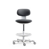 Dark grey Work Chair WORK MF2 W with foot ring and five castors by hjh OFFICE