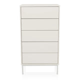 White Chest of drawers BJORDAL with five drawers and slim metal feet by hjh LIVING – 360-degree view (front view 0°)