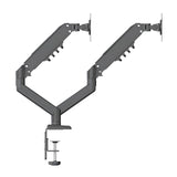 Dual Monitor Mount Ergomount GF2 in black with desk mount by hjh OFFICE