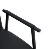 Black faux leather armrest of the Lifea Flex upholstered chair by hjh LIVING