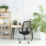 Black Home Office Chair SEDIOLO B with mesh backrest and armrests by hjh OFFICE
