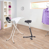 Black standing aid TOP WORK 30 with padded seat and cross base by hjh OFFICE