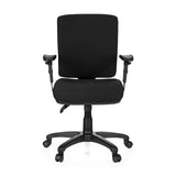 Black Professional Office Chair ZENIT BASE with armrests and five-caster base by hjh OFFICE – 360-degree view (front view 0°)