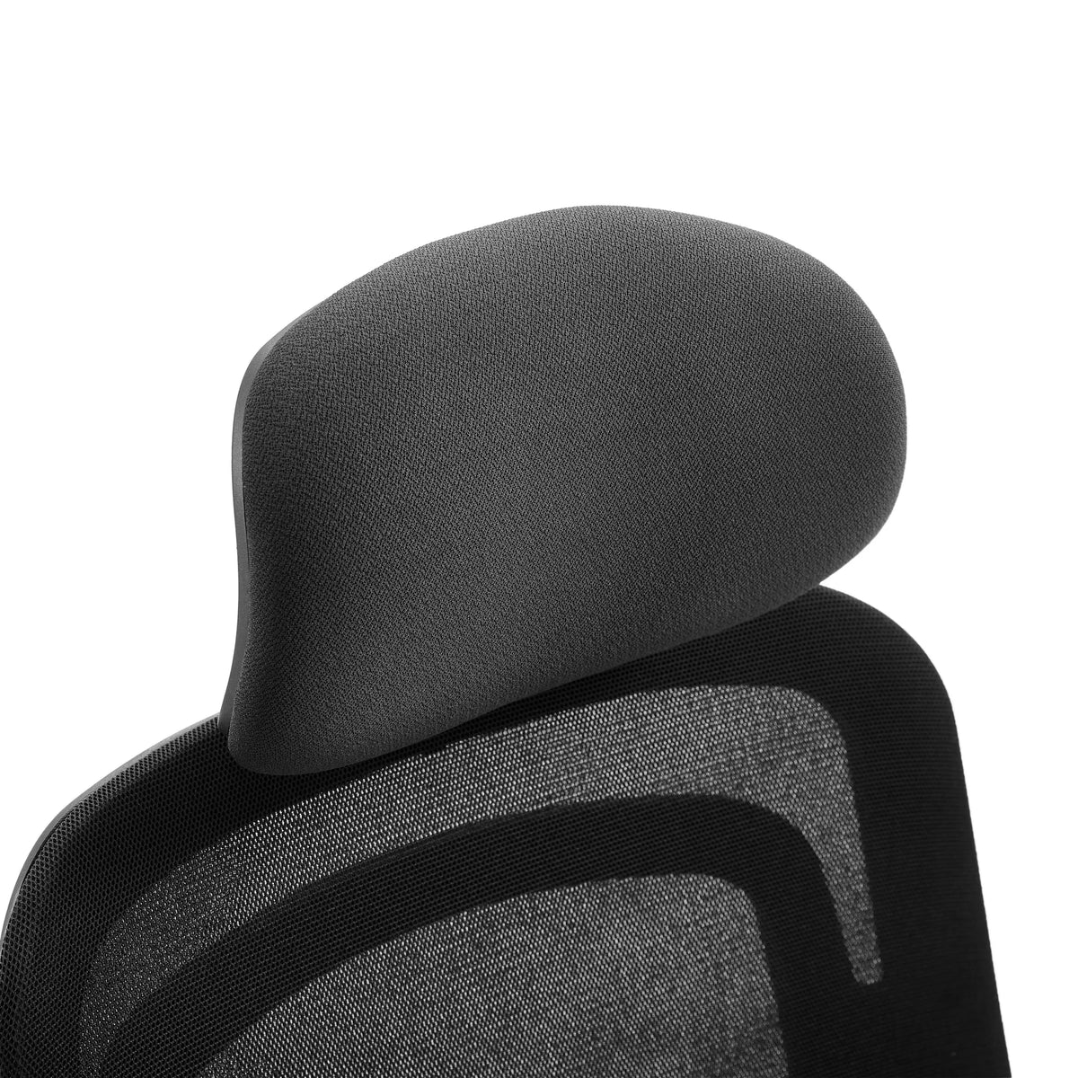 Headrest of the Professional Office Chair Vivadapt in black with mesh cover by hjh OFFICE