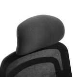 Headrest of the Professional Office Chair Vivadapt in black with mesh cover by hjh OFFICE
