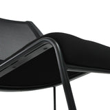 Black metal frame and mesh upholstery of the guest chair PADUA V by hjh OFFICE