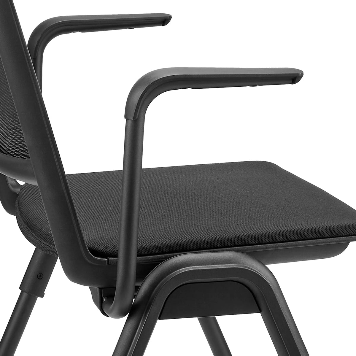 Black armrest of the MEET WA armrests with matching seat surface by hjh OFFICE