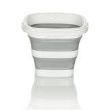 Grey-white Folding container CLEAN SILE with foldable wall elements by hjh OFFICE – 360-degree view (front view 0°)