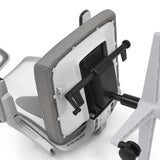 Back of the grey backrest with mechanical suspension of the Professional Office Chair ARCEO W by hjh OFFICE