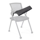 Black writing tray TABLET PRIORITY II as Accessories for chairs by hjh OFFICE – 360-degree view (side profile 90°)