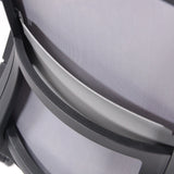 Grey mesh upholstery and black plastic frame of the Professional Office Chair CAPTIVO by hjh OFFICE