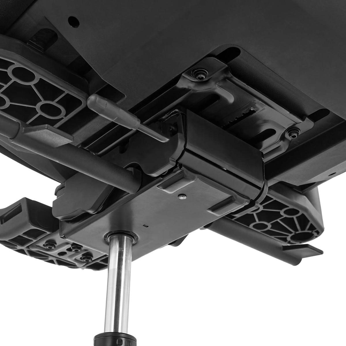 Underside of the seat mechanism with gas spring of the Professional Office Chair Ergo U2 Flex3 in black by hjh OFFICE