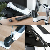 Articulated arm and cable management of the VM-MG2 Monitor Mount in white-black by hjh OFFICE