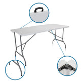 Carrying handle and joint connections of the Folding table EASY UP MULTI II in white by hjh OFFICE