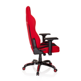 Red and black Gaming chair PROMOTER II with armrests and five-caster base by hjh OFFICE – 360-degree view (side profile 100°)