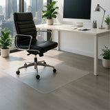 Milk white FORTIFLEX office mat for hard floors, 120 × 90 cm, under an office chair by hjh OFFICE