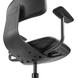 Underside of the seat and armrest of the TOP WORK B1 counter chair in black by hjh OFFICE