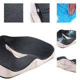 Seat Cushion MEDISIT VII in black with breathable mesh cover and integrated carrying handle by hjh OFFICE