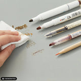Surface of the Padflux Clean desk pad while wiping off marker pens by hjh OFFICE (AI-generated image)