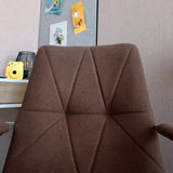 Medium brown fabric upholstery with quilting of the Home Office Chair SARANTO II by hjh OFFICE