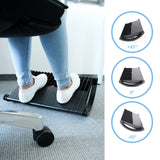 Tilt-adjustable Footrest PODI in black with various angles by hjh OFFICE