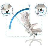 Adjustment mechanisms of the Home Office Chair VENDO W with 90° tilt by hjh OFFICE