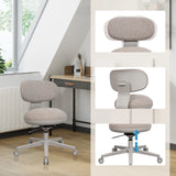 Home Office Chair SITMOTION W in grey with stepless height adjustment and castor base by hjh OFFICE