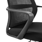 Black armrest and mesh backrest of the Explorer Home Office Chair by MyBuero