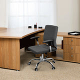 Dark grey Home Office Executive Chair CHARLES I with armrests and star base on castors by hjh OFFICE