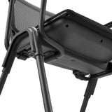 Underside of the MEET WA clipboard in black with a black metal frame by hjh OFFICE