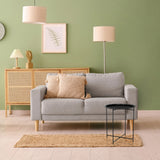 Black metal side table ALLRUND with round top and frame by hjh LIVING