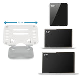 Silver Pad LAPTOP STAND, 27 cm wide, for devices from 10 to 17 inches by hjh OFFICE